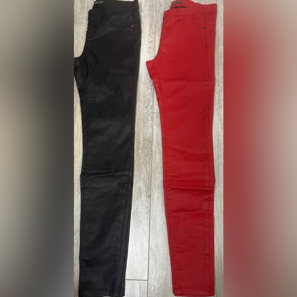 Pull&Bear: Black and Red Skinny Pants